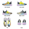 1, 2, 3 V Unisex Pastel Translucent Air Sole Running Shoes