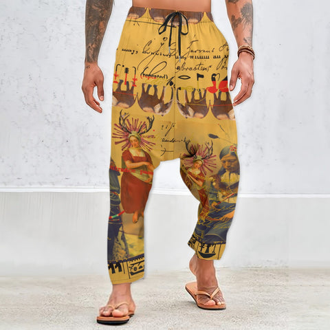 THE OLD PHOTO I Unisex Cotton All-Over Print Harem Pants