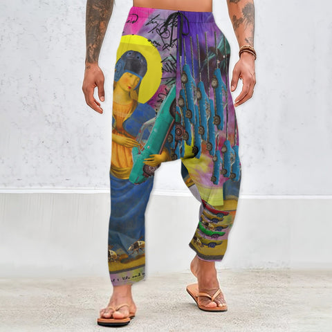 THE PAINTSHOP II II Unisex Cotton All-Over Print Harem Pants