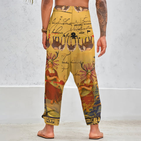 THE OLD PHOTO I Unisex Cotton All-Over Print Harem Pants