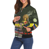 THE FLOWERS OF THE QUEEN All Over Print Bomber Jacket for Women