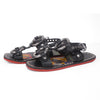 Black Unisex Hand-Made Riveted Leather Sandals