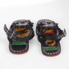 Black Unisex Hand-Made Riveted Leather Sandals