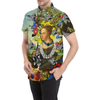 THE PLANE TECHNICIAN / UNPAINTER Men's All Over Print Short Sleeve Button Down Shirt