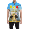 ROCKET GIRL II Men's All Over Print Short Sleeve Button Down Shirt