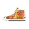THE ONE BIG QUEEN AND THE MANY LITTLE RED LOBSTERS Women's All Over Print Canvas Sneakers