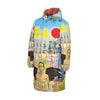 ROCKET GIRL II All-Over Print Unisex Long Down Jacket