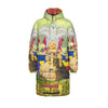 THE WHITE FEATHER HEADDRESS All-Over Print Unisex Long Down Jacket