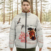 THE KING OF THE FIELD III All-Over Print Unisex Stand-up Collar Down Jacket