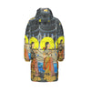 1, 2, 3 V All-Over Print Unisex Long Down Jacket