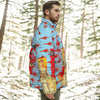 THE SHOWY PLANE HUNTER AND FISH IV All-Over Print Unisex Stand-up Collar Down Jacket