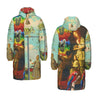 DANDELIONS X AND THIS, IS THE RAINBOW BRUSH CACTUS. II All-Over Print Unisex Long Down Jacket