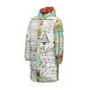 DANDELIONS X MAP AND SOME ILLUSTRATIONS All-Over Print Unisex Long Down Jacket