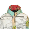 DANDELIONS X MAP AND SOME ILLUSTRATIONS All-Over Print Unisex Long Down Jacket