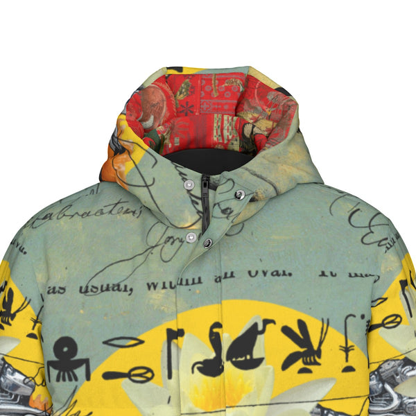 THE BORING HEADDRESS II II II ALT. FACE All-Over Print Unisex Long Down Jacket