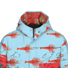 THE SHOWY PLANE HUNTER AND FISH IV All-Over Print Unisex Long Down Jacket