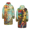 DANDELIONS X THE OLD PHOTO I X AND THIS, IS THE RAINBOW BRUSH CACTUS. II All-Over Print Unisex Long Down Jacket