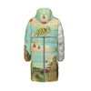 DANDELIONS X MAP AND SOME ILLUSTRATIONS All-Over Print Unisex Long Down Jacket