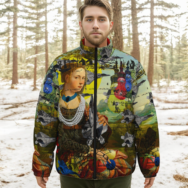 THE PLANE TECHNICIAN / UNPAINTER II All-Over Print Unisex Stand-up Collar Down Jacket