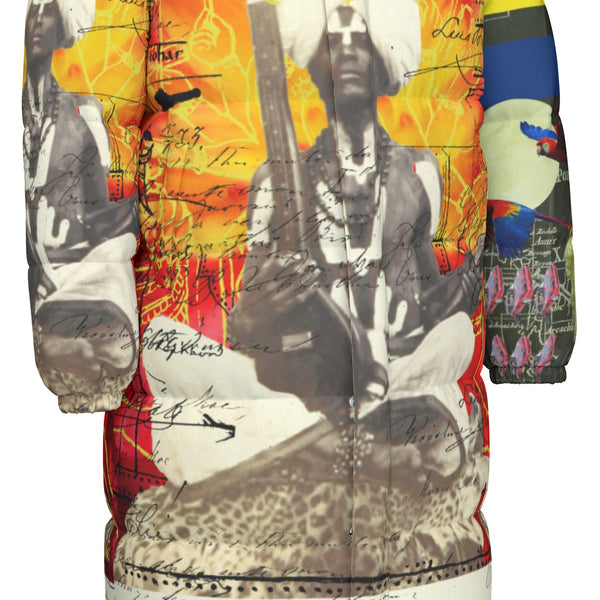 THE SITAR PLAYER II X THE FLOWERS OF THE QUEEN All-Over Print Unisex Long Down Jacket