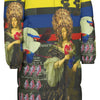 THE FLOWERS OF THE QUEEN All-Over Print Unisex Long Down Jacket