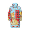THE SHOWY PLANE HUNTER AND FISH IV All-Over Print Unisex Long Down Jacket