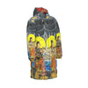 1, 2, 3 V All-Over Print Unisex Long Down Jacket