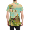 DANDELIONS Men's All Over Print Short Sleeve Button Down Shirt