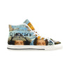 THE TWO TWINS IN BLUE AND YELLOW IV I Women's All Over Print Canvas Sneakers