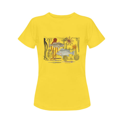 Fish 1 Women's Printed Cotton Tee Shirt