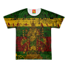 INDIAN GOD IN GREEN  GOLD AND MAROON Men's All Over Print Tee