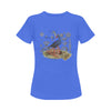 Blue Bird and Sea Urchins Women's Printed Cotton Tee Shirt