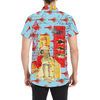 THE SHOWY PLANE HUNTER AND FISH IV Men's All Over Print Short Sleeve Button Down Shirt