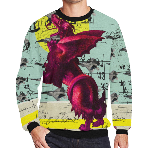 FLOWER POWER II Men's Oversized Fleece Sweatshirt