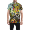 THE PLANE TECHNICIAN / UNPAINTER Men's All Over Print Short Sleeve Button Down Shirt