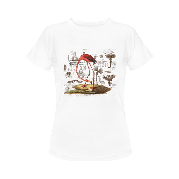 The Flamingo Women's Printed Cotton Tee Shirt