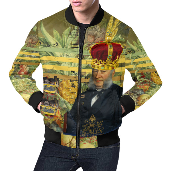 THE FOUR CROWNS All Over Print Bomber Jacket for Men