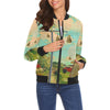 DANDELIONS All Over Print Bomber Jacket for Women