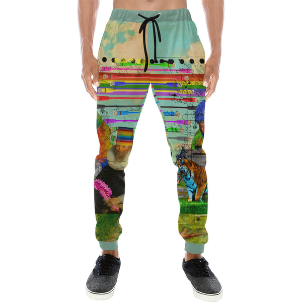 THE BIG PARROT Men's All Over Print Sweatpants