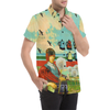 KITCHENWARES AND DANDELIONS Men's All Over Print Short Sleeve Button Down Shirt