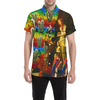 AND THIS, IS THE RAINBOW BRUSH CACTUS. II Men's All Over Print Short Sleeve Button Down Shirt