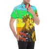 PRAYER Men's All Over Print Short Sleeve Button Down Shirt