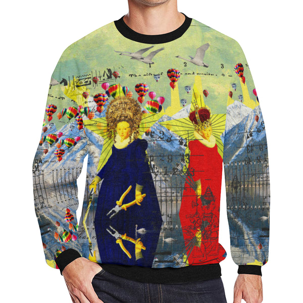 THE LAMPPOST INSTALLATION CREW VIII Men's Oversized Fleece Sweatshirt