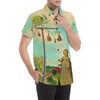DANDELIONS Men's All Over Print Short Sleeve Button Down Shirt