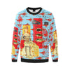 THE SHOWY PLANE HUNTER AND FISH IV Men's Oversized Fleece Sweatshirt