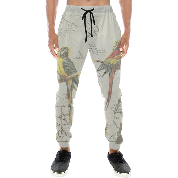 THE PARROT MAP II Men's All Over Print Sweatpants