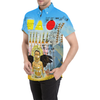 ROCKET GIRL II Men's All Over Print Short Sleeve Button Down Shirt