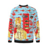 THE SHOWY PLANE HUNTER AND FISH IV Men's Oversized Fleece Sweatshirt
