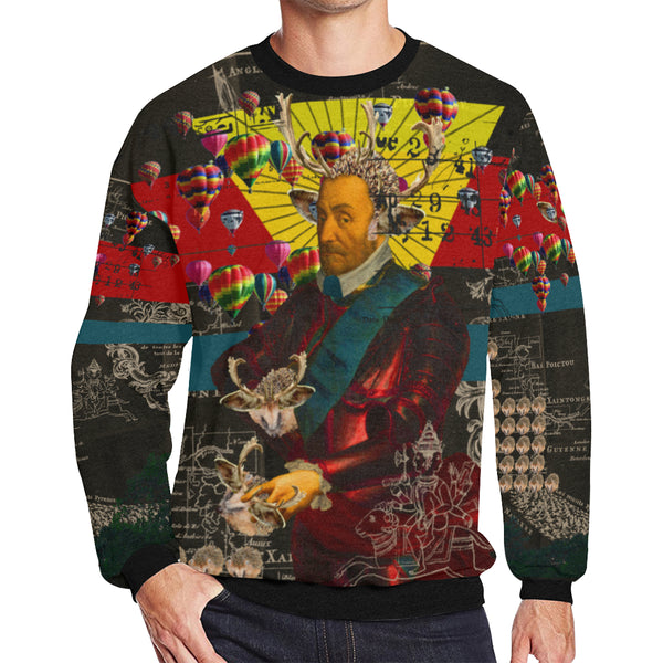 THE HEDGEHOG SOUP UPPER III IV Men's Oversized Fleece Sweatshirt