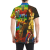 AND THIS, IS THE RAINBOW BRUSH CACTUS. II Men's All Over Print Short Sleeve Button Down Shirt